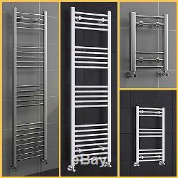 Designer Chrome or White Ladder Towel Rails Bathroom Central Heating Radiators