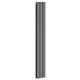 Designer Double Panel Vertical Central Heating Radiator 1800 x 224mm Anthracite