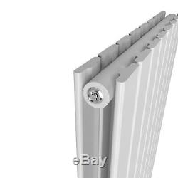 Designer Flat/Oval Panel Column Radiator Central Heating White Horizontal Modern