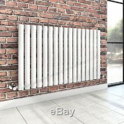 Designer Flat/Oval Panel Column Radiator Central Heating White Horizontal Modern
