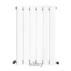 Designer Flat Panel Column White Radiators Central Heating + Free Angled Valves