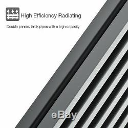 Designer Flat Panel Double Radiator Tall Upright Central Heating Anthracite Rads
