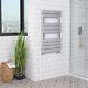 Designer Flat Panel Heated Bathroom Towel Rail Radiator Chrome White Grey