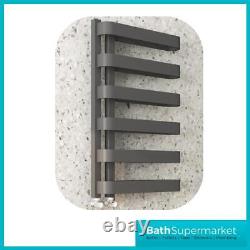 Designer Flat Panel Heated Bathroom Towel Rail Radiator Warmer-850mm H x 500mm W