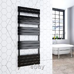 Designer Flat Panel Heated Bathroom Towel Rail Radiator White Black Anthracite