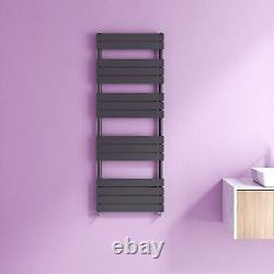 Designer Flat Panel Heated Bathroom Towel Rail Radiator White Black Anthracite