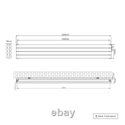 Designer Horizontal Radiator Oval Column Anthracite Black White Central Heating