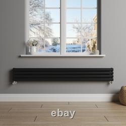 Designer Horizontal Radiator Oval Column Central Heating Double Panel Rads UK