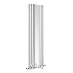 Designer Modern Vertical Radiator Mirror Oval Column Panel Black White Grey