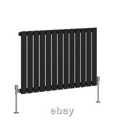 Designer Radiator Horizontal Vertical Single Double Flat Panel Heating Rad Black