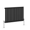 Designer Radiator Horizontal Vertical Single Double Flat Panel Heating Rad Black