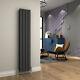 Designer Radiator Vertical Anthracite Double Flat Panel Central Heating 1600mm
