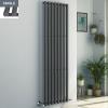 Designer Radiator Vertical Round Column Heated Rads Single Double Anthracite