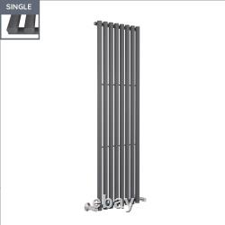 Designer Radiator Vertical Round Column Heated Rads Single Double Anthracite