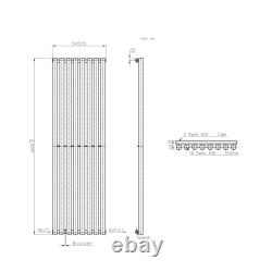 Designer Radiator Vertical Round Column Heated Rads Single Double Anthracite