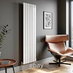 Designer Radiator Vertical White Flat Panel Rads Single Panel 1800x528mm