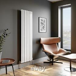 Designer Radiator Vertical White Flat Panel Rads Single Panel 1800x528mm