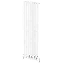 Designer Radiator Vertical White Flat Panel Rads Single Panel 1800x528mm