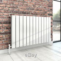 Designer Radiator White Flat Panel Rads Central Heating Bathroom Horizontal