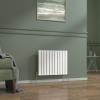 Designer Radiator White Oval Column Flat Panel Single Double Heating Rads