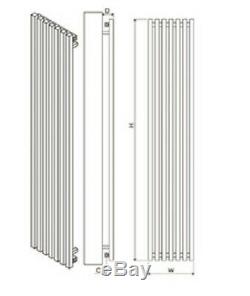 Designer Square Chrome Steel Vertical Column Radiator Central Heating Carisa