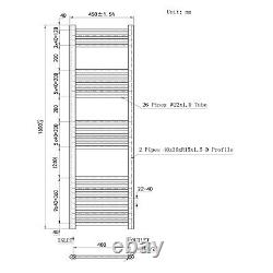 Designer Straight Heated Towel Rail Radiator Bathroom Ladder Warmer Rads Chrome