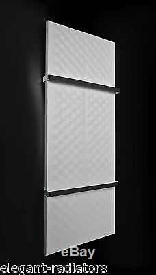 Designer Towel Rail Central Heating Bathroom Radiator Black or White Chrome Bars