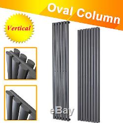 Designer Vertical Radiator Upright Oval Column Central Heating Rad Anthracite