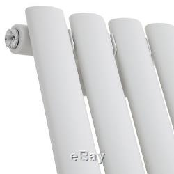 Designer Vertical Radiator Upright Oval Column Panel Central Heating Rad White