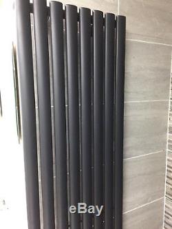 Designer Vertical Tall Central Heating Radiator Black Anthracite 1800mm x 480mm