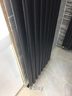 Designer Vertical Tall Central Heating Radiator Black Anthracite 1800mm x 480mm