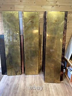 Distressed Etched Solid Brass Designer Radiator Vertical 505/1805mm 3300btu