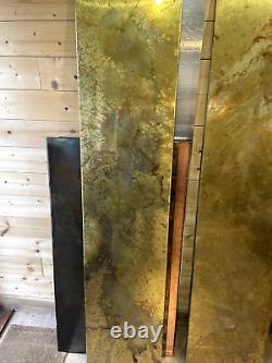 Distressed Etched Solid Brass Designer Radiator Vertical 505/1805mm 3300btu