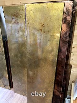 Distressed Etched Solid Brass Designer Radiator Vertical 505/1805mm 3300btu