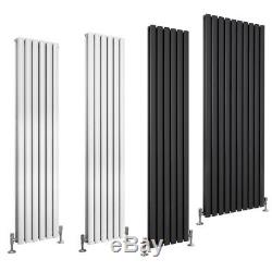 Double Radiator Oval Column Vertical Tall Upright Central Heating Free Valve