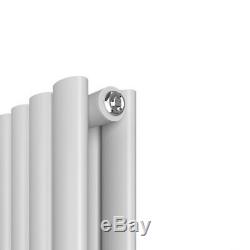 Double Radiator Oval Column Vertical Tall Upright Central Heating Free Valve