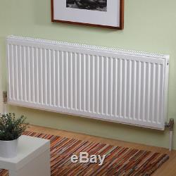 Double + Single Panel Convector Compact Central Heating White Radiator All Sizes