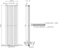 DuraTherm Vertical Double Flat Panel Designer Radiator 1800 x 532mm White