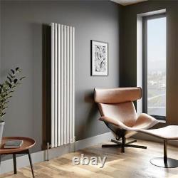 DuraTherm Vertical Oval Tube Single Panel Designer Radiator 1800 x 480mm White