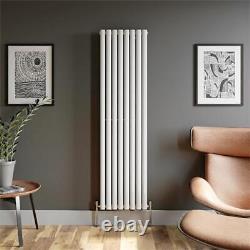 DuraTherm Vertical Oval Tube Single Panel Designer Radiator 1800 x 480mm White