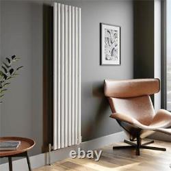 DuraTherm Vertical Oval Tube Single Panel Designer Radiator 1800 x 480mm White