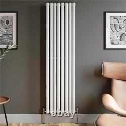 DuraTherm Vertical Oval Tube Single Panel Designer Radiator 1800 x 480mm White