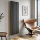 DuraTherm Vertical Oval Tube Single Panel Radiator 1800 x 600mm Anthracite