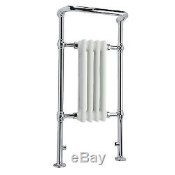 ENKI 963x493mm Traditional Bathroom Central Heated Towel Rail 4 Column Radiator