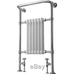 ENKI 963x583mm Traditional Bathroom Central Heated Towel Rail 6 Column Radiator