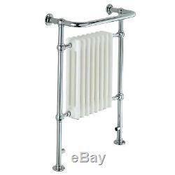 ENKI 963x673mm Traditional Bathroom Central Heated Towel Rail 8 Column Radiator