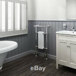 ENKI TR021 Small Heated Towel Rail Radiator Column Bathroom Central Traditional