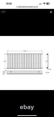 Faro Anthracite Double Flat Panel Horizontal Radiator 600x1400mm