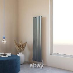 Flat Panel 1600x408 mm Vertical Single Radiator Anthracite Central Heating Rads