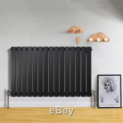 Flat Panel Column Designer Modern Bathroom Radiators Central Heating Black New